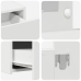 Mesa de Tocador Colgante  con Luces LED Blanca