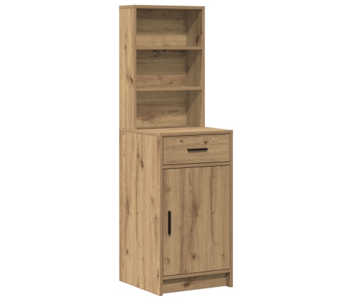 Set de tocador de 2 piezas  con LED en madera de roble artesanal