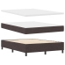 Cama con Box Spring y Colchón Gris Oscuro 140x200 cm Tela