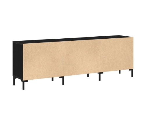 Cabinet de Televisión  Negro Roble 150x30x50 cm Madera Elaborada