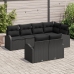 Conjunto de Sofá de Jardín  Set de 7 Negro