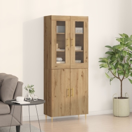 Highboard Artisan Oak 69.5x34x180 cm Madera Elaborada