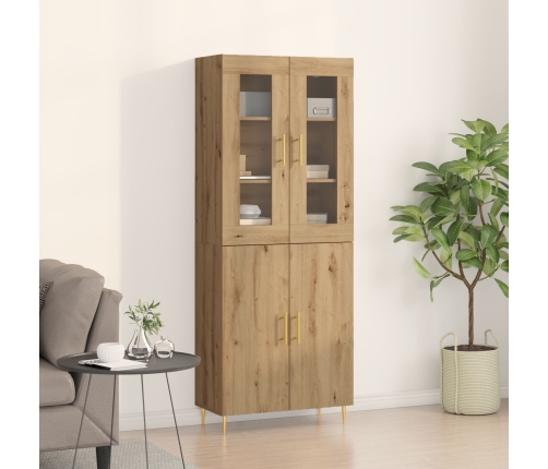 Highboard Artisan Oak 69.5x34x180 cm Madera Elaborada