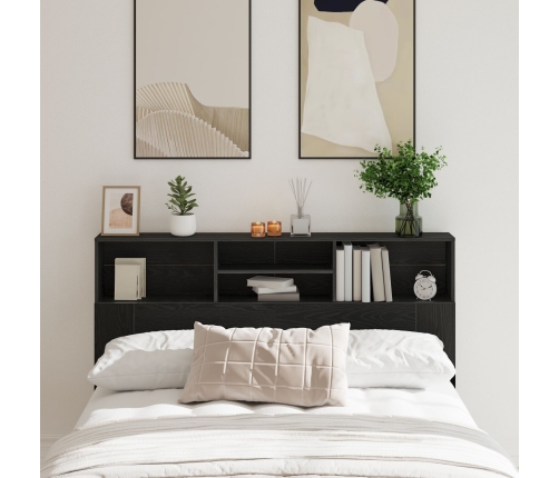 Cabecera de  en Roble Negro - 160x19x103.5 cm Hecha de Madera Ingeniería