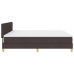 Cama Box Spring  con Colchón & LED Marrón Oscuro 200x200 cm Tela