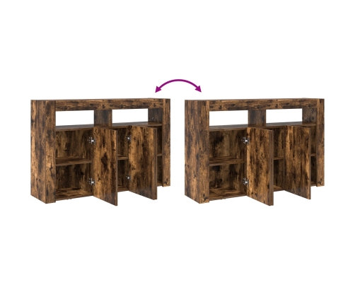 Aparador  Roble Ahumado Madera Ingenierizada 116 x 30 x 75 cm
