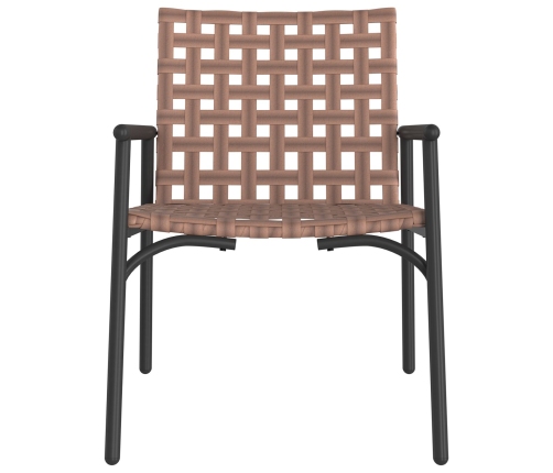 Sillas de jardín  2 pcs Negro 79x56x73,5 cm Ratán Poliéster