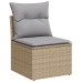 Conjunto sofá jardín  Set de 8 Beige Ratán