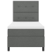 Cama de Base de Resorte  con Colchón Gris Oscuro 100x200 cm Tela