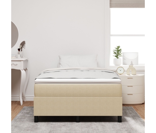 Cama con Somier con Colchón Beige 120x200 cm Tela de Corduroy