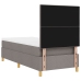 Cama Base Tapizada con Colchón Taupe 100x200 cm Tela