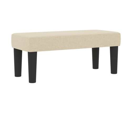 Cama Box Spring con Colchón y Banco Crema 100x200 cm Tela
