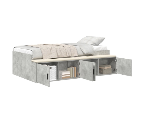 Estructura de cama  Gris concreto 80x200 cm