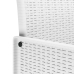 Conjunto de Comedor de Jardín de 3 Piezas Blanco de Ratán Sintético