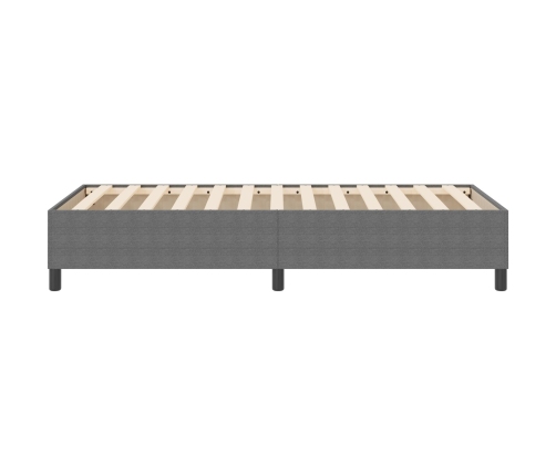 Cama Box Spring  Gris Claro Individual de Tela de Pana