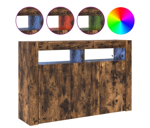 Aparador  Roble Ahumado Madera Ingenierizada 116 x 30 x 75 cm