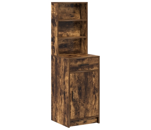 Gabinete Alto en Roble Ahumado, 40x41x135 cm, Hecho de Madera Elaborada
