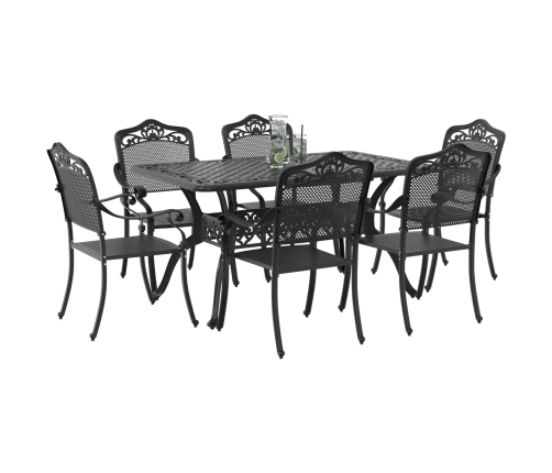Set de 4 Negro Aluminio Fundido 150x90x72 cm