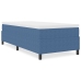 Cama Box Spring  Azul Individual de Tela de Pana