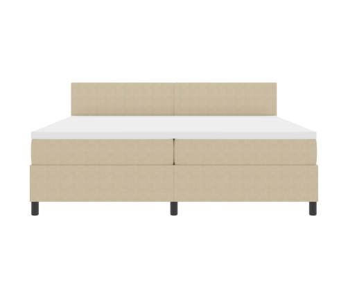 Cama con Base  con Colchón Verde Claro Gris 200x200 cm Tela de Terciopelo