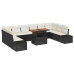 Conjunto de Sofá de Jardín 11 Piezas Beige Aluminio