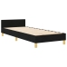 Cama  Negra 90x200 cm de Tela