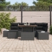 Conjunto de Sofá de Jardín  Set de 7 Negro