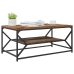 Mesa de café con estante de madera envejecida 90x50x40 cm, hecha de madera