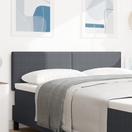 Cabecero de  diseño simple gris oscuro 160 cm tela de terciopelo