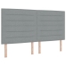 Cabecero LED Diseño Líneas Gris Claro 90 cm Tela