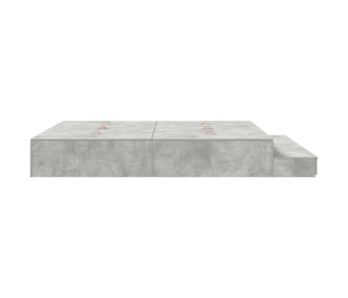Cama con almacenamiento  Gris 200x200 cm