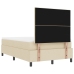Cama Box Spring con Colchón y Banco Crema 120x200 cm Tela