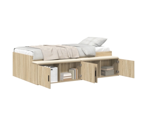 Estructura de cama  Roble Sonoma 90x190 cm