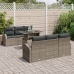 Set de Sofá de Jardín  7 Piezas Marrón, Gris