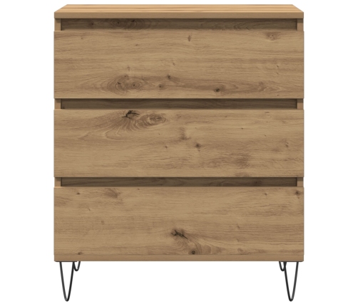Aparador con Cajones de Roble Artesanal 60x35x70 cm Madera Engineered