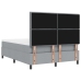 Cama con Somier  y Banco Gris Claro 160x200 cm Tela