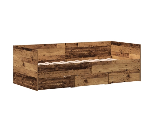 Cama Nido Rústica de  Madera Vieja Madera Elaborada 90 x 200 cm