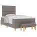 Cama con Somier de  con Colchón y Banco Taupe 120x200 cm Tela