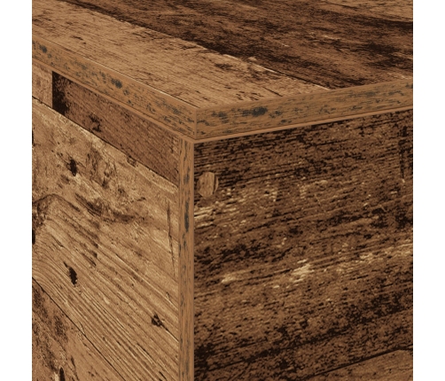 Cama con almacenamiento  de madera envejecida 140x190 cm