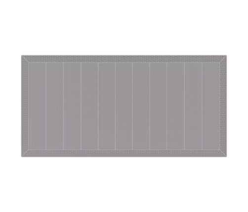 Conjunto de Comedor de Jardín de 7 Piezas  con Cojines Gris Claro de Ratan Sintético