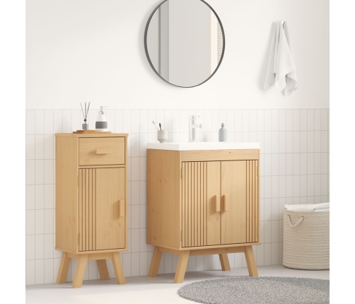 Gabinete base para fregadero  114x43x73,5 cm Madera maciza de pino