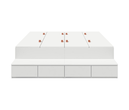 Estructura de Cama de Almacenamiento  Blanca 120x200 cm