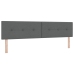 Cama con Base de Muelles con Colchón Gris Oscuro 200x200 cm Tela