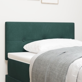 Cabecero Tufted con Botones Verde Oscuro 90 cm de Terciopelo