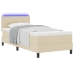 Marco de Cama  con Colchón Beige Tela 90 x 200 cm Colchón de Cama