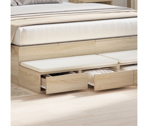 Mesa de Noche Roble Sonoma Madera Elaborada 150 x 36.5 x 16.5 cm