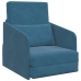 Sofá Cama de Piso  2-en-1 Azul 65x80x83 cm Terciopelo