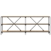 Mesa Consola  Roble Artesano 200x30x75 cm Madera Ingenierizada y Acero