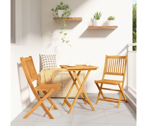 Conjunto de Bistro de Jardín de 3 Piezas  de Madera Sólida de Acacia