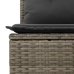 Conjunto de Sofás de Jardín  de 6 Piezas con Cojines Gris Rattan Poli